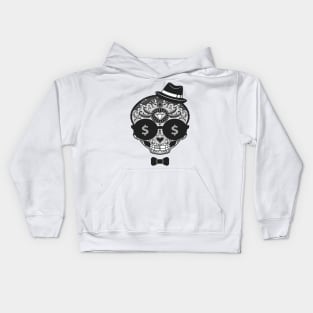 cool candy skull Kids Hoodie